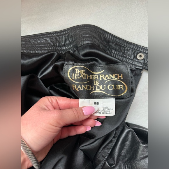 Women’s vintage The LERTHER RANCH LE RANCH DU CUIR leather skirt - Picture 8 of 16